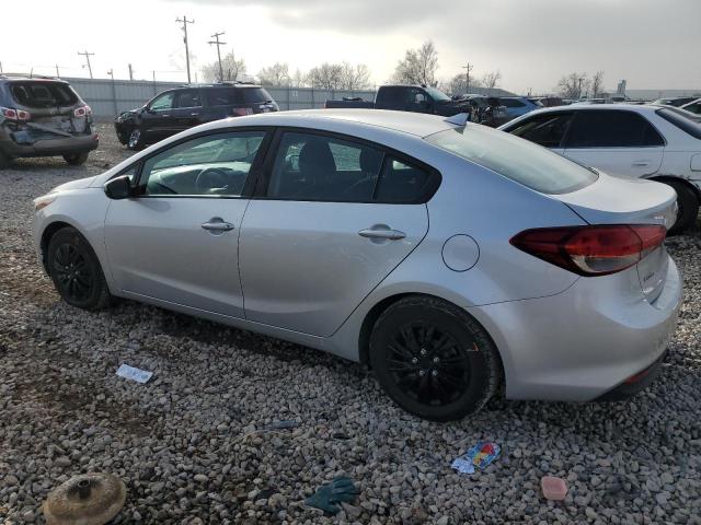 3KPFK4A70JE265615 - 2018 KIA FORTE LX SILVER photo 2