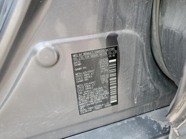 KNMAT2MV4GP704734 - 2016 NISSAN ROGUE S GRAY photo 13