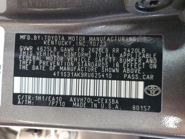 4T1S31AK9RU625410 - 2024 TOYOTA CAMRY SE NIGHT SHADE GRAY photo 13