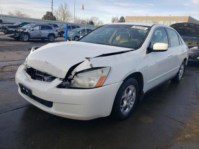 3HGCM56383G705498 - 2003 HONDA ACCORD LX WHITE photo 1