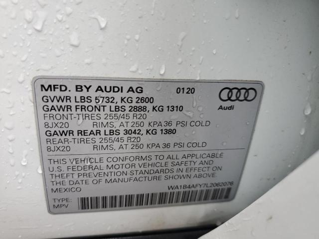 WA1B4AFY7L2062076 - 2020 AUDI SQ5 PREMIUM PLUS WHITE photo 14