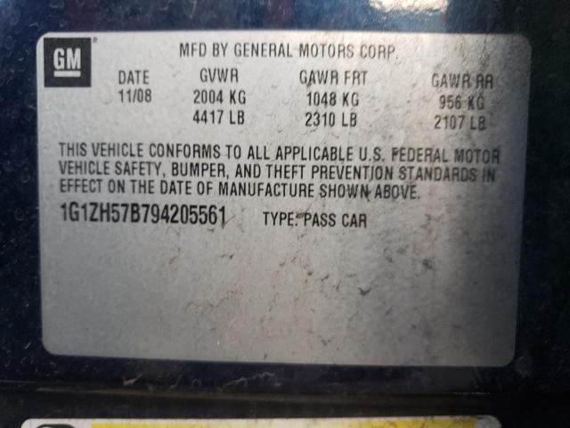 1G1ZH57B794205561 - 2009 CHEVROLET MALIBU 1LT 蓝色 照片 12