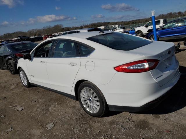 3FA6P0UU0FR116400 - 2015 FORD FUSION S HYBRID WHITE photo 2