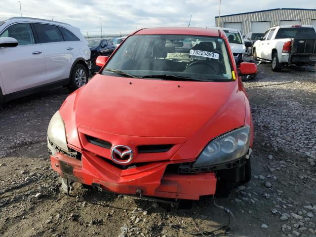 JM1BK343581837311 - 2008 MAZDA 3 HATCHBACK RED photo 5