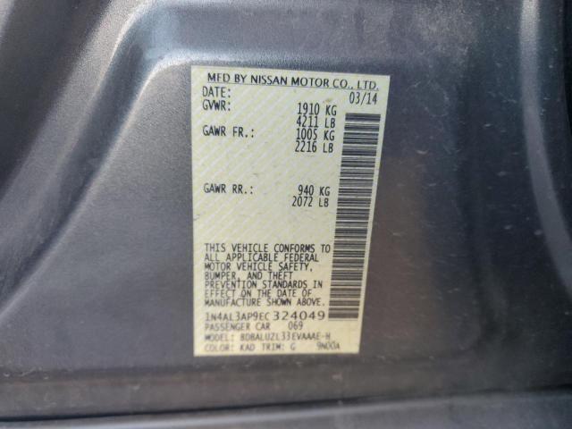 1N4AL3AP9EC324049 - 2014 NISSAN ALTIMA 2.5 GRAY photo 13