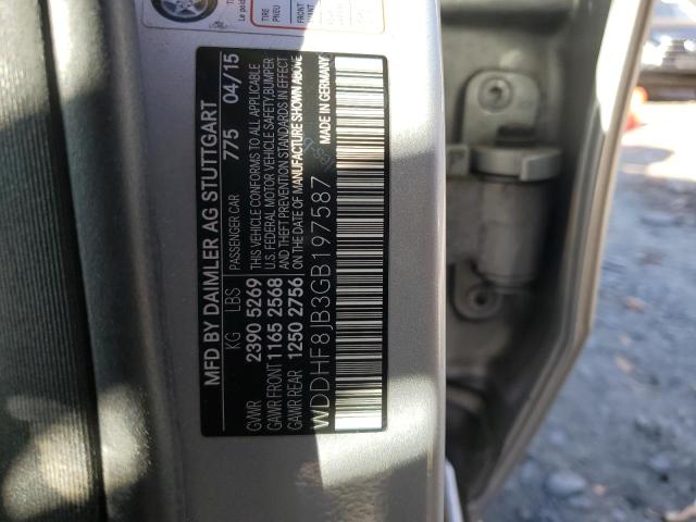 WDDHF8JB3GB197587 - 2016 MERCEDES-BENZ E 350 4MATIC SILVER photo 12