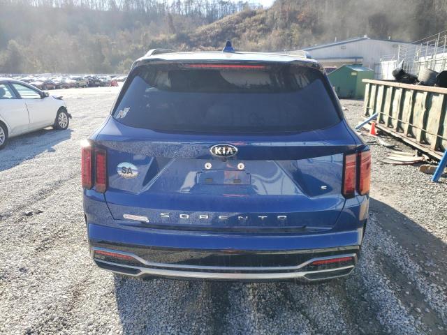 5XYRL4LC2MG067145 - 2021 KIA SORENTO S BLUE photo 6