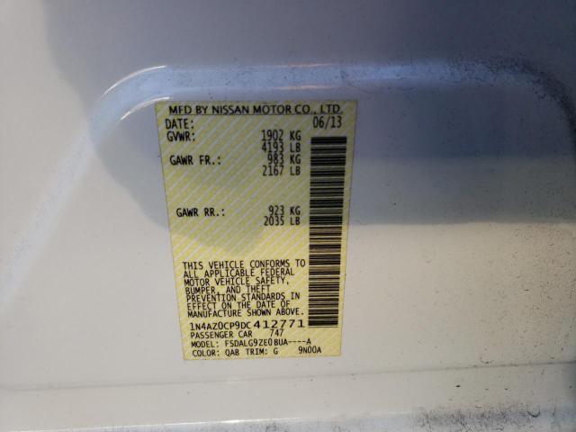 1N4AZ0CP9DC412771 - 2013 NISSAN LEAF S WHITE photo 12