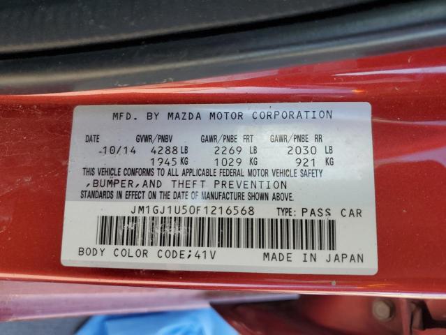 JM1GJ1U50F1216568 - 2015 MAZDA 6 SPORT RED photo 12