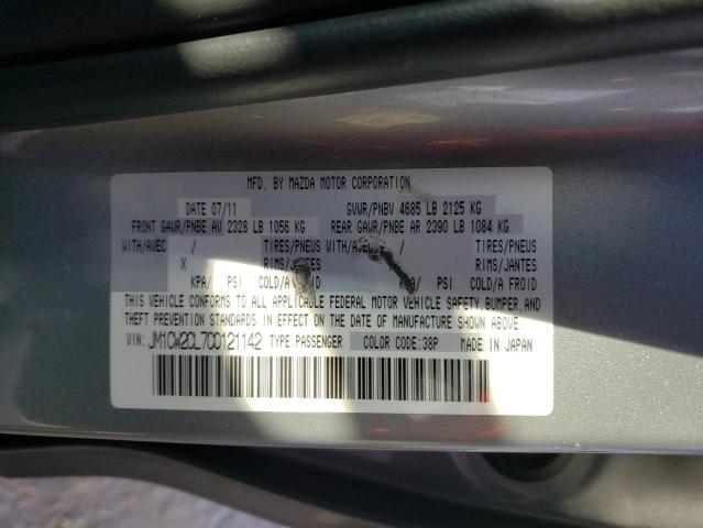 JM1CW2CL7C0121142 - 2012 MAZDA 5 GRAY photo 13