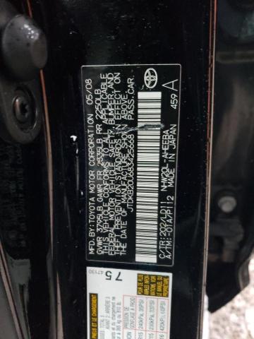 JTDKB20U683425668 - 2008 TOYOTA PRIUS BLACK photo 12