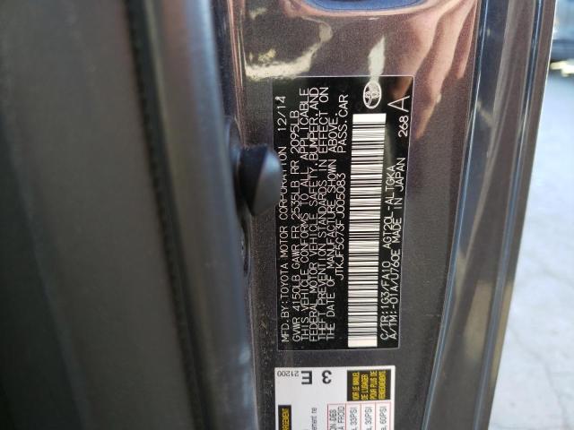 JTKJF5C73FJ005083 - 2015 TOYOTA SCION TC 灰色 照片 12