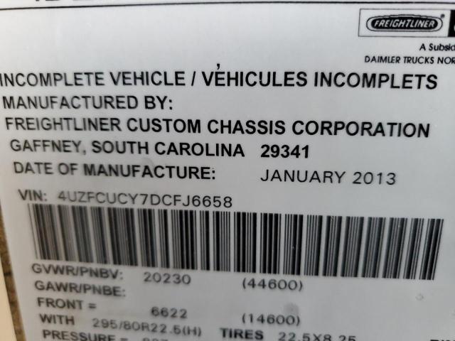 4UZFCUCY7DCFJ6658 - 2013 FREIGHTLINER CHASSIS XC კრემისფერი ფოტო 10