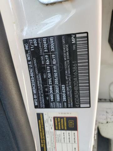 4JGDA5HB2DA163861 - 2013 MERCEDES-BENZ ML 350 4MATIC WHITE photo 13