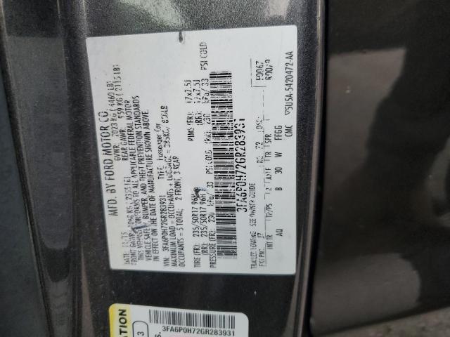 3FA6P0H72GR283931 - 2016 FORD FUSION SE BLACK photo 12