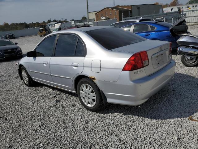 1HGES16585L031240 - 2005 HONDA CIVIC LX SILVER photo 2