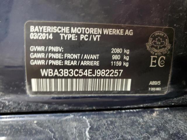 WBA3B3C54EJ982257 - 2014 BMW 328 XI BLUE photo 12