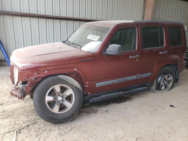 1J8GP28K18W258296 - 2008 JEEP LIBERTY SPORT BURGUNDY photo 1