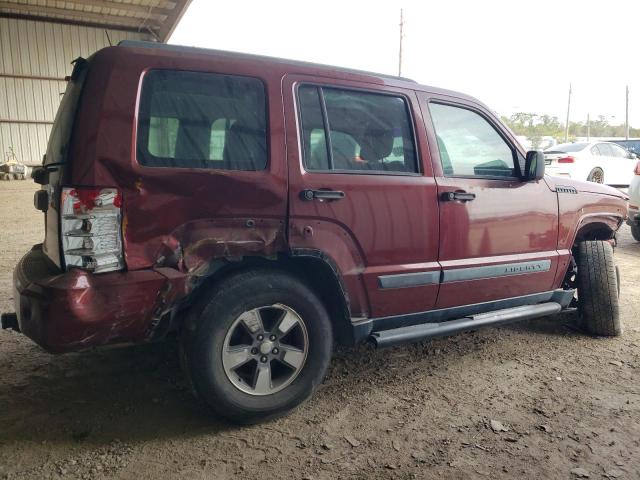 1J8GP28K18W258296 - 2008 JEEP LIBERTY SPORT BURGUNDY photo 3