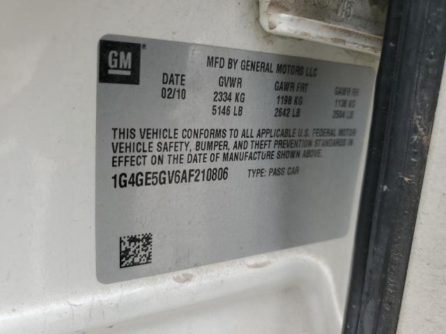 1G4GE5GV6AF210806 - 2010 BUICK LACROSSE CXS Ağ foto 13