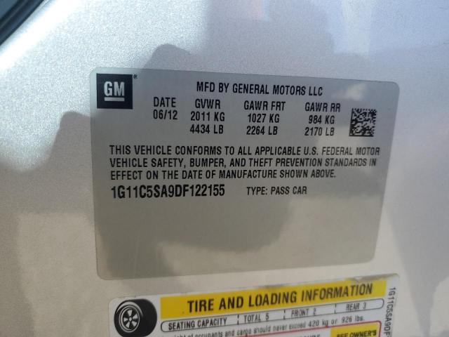 1G11C5SA9DF122155 - 2013 CHEVROLET MALIBU 1LT Күміс фото 12