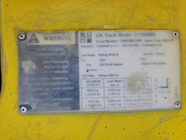 E004V03128A - 2010 HYST FORKLIFT YELLOW photo 10