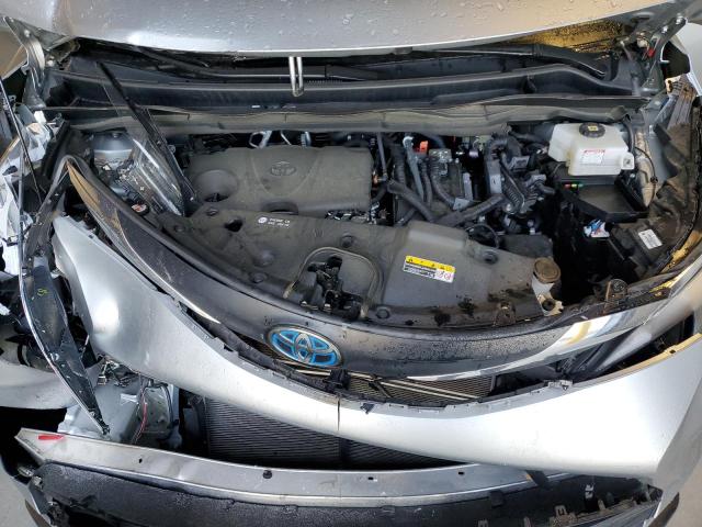 5TDYRKEC1MS069466 - 2021 TOYOTA SIENNA XLE SILVER photo 12