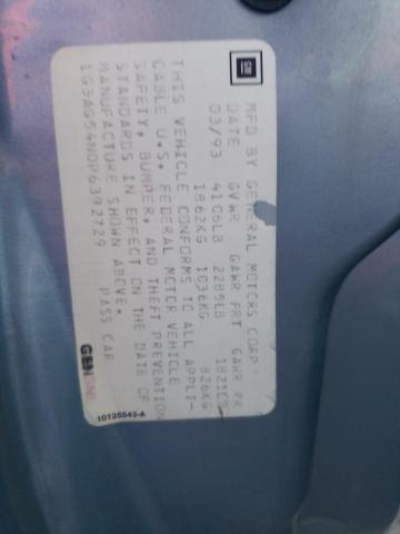 1G3AG54N0P6392729 - 1993 OLDSMOBILE CUTLASS CI S ლურჯი ფოტო 12