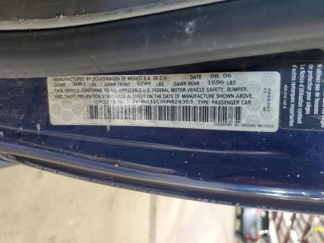 3VWRR31C06M424353 - 2006 VOLKSWAGEN NEW BEETLE TDI OPTION PACKAGE 1 BLUE photo 13