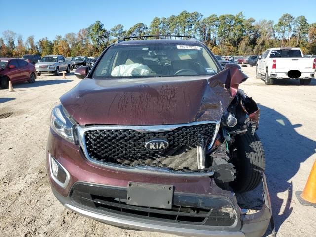 5XYPH4A52JG387185 - 2018 KIA SORENTO EX MAROON photo 5