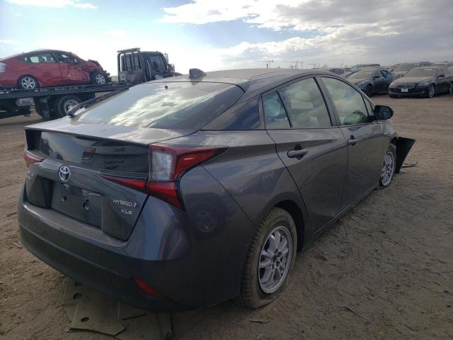 JTDL9MFU8M3023390 - 2021 TOYOTA PRIUS LE GRAY photo 3