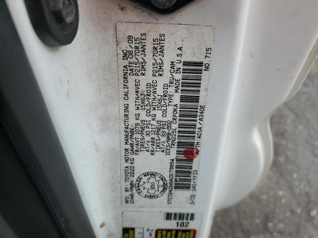 5TETX4CN8AZ673854 - 2010 TOYOTA TACOMA ACCESS CAB თეთრი ფოტო 12