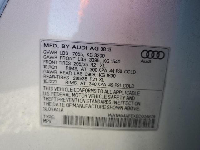 WA1WMAFEXED004879 - 2014 AUDI Q7 PRESTIGE SILVER photo 14