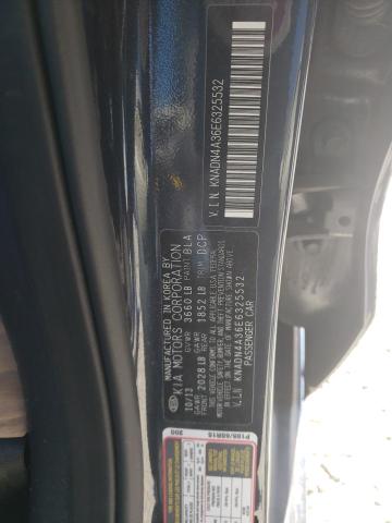 KNADN4A36E6325532 - 2014 KIA RIO EX BLUE photo 13