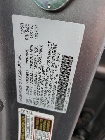 5J6RW1H56ML001518 - 2021 HONDA CR-V EX SILVER photo 14