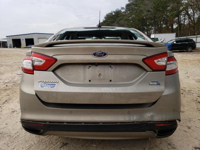 3FA6P0T99FR215620 - 2015 FORD FUSION SE GOLD photo 6