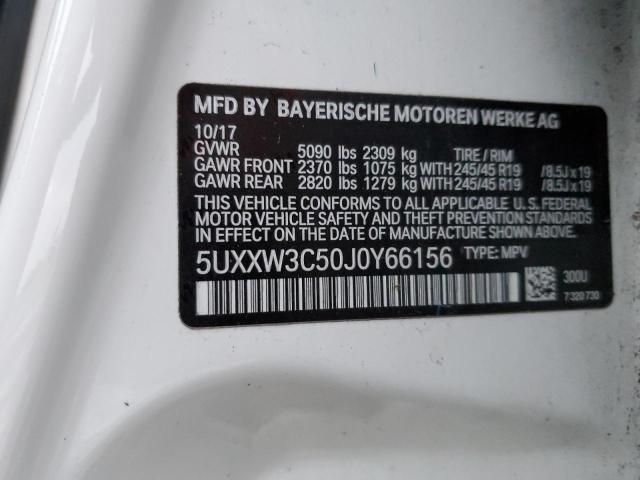 5UXXW3C50J0Y66156 - 2018 BMW X4 XDRIVE28I WHITE photo 12