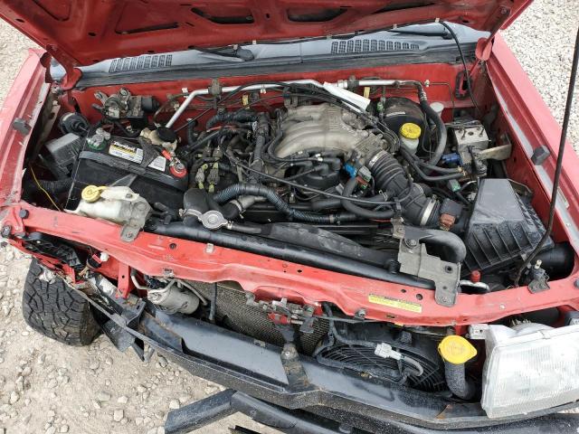 1N6ED26Y0YC372349 - 2000 NISSAN FRONTIER KING CAB XE RED photo 11