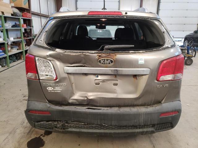 5XYKUDA24BG063054 - 2011 KIA SORENTO EX GRAY photo 6