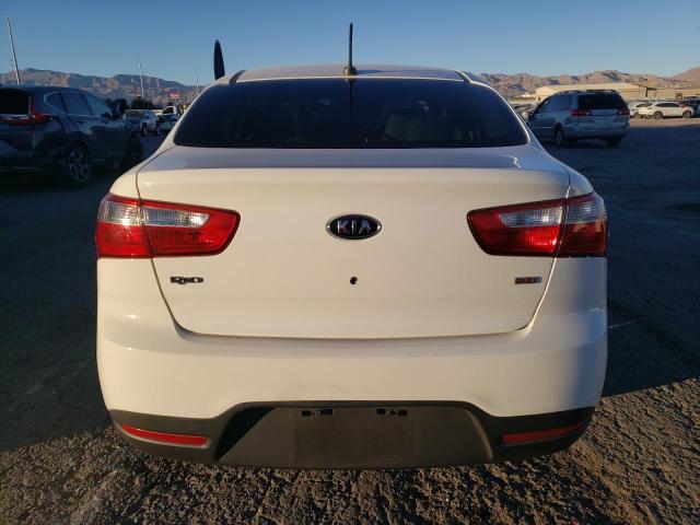 KNADM4A36C6041916 - 2012 KIA RIO LX WHITE photo 6
