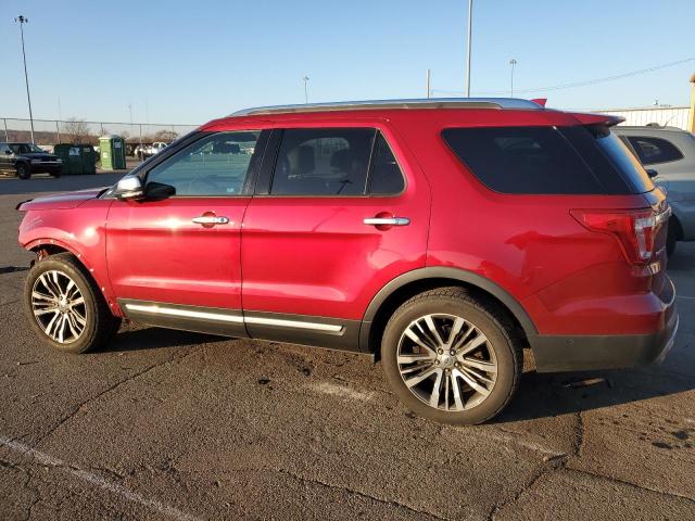 1FM5K8HT9HGD38444 - 2017 FORD EXPLORER PLATINUM RED photo 2