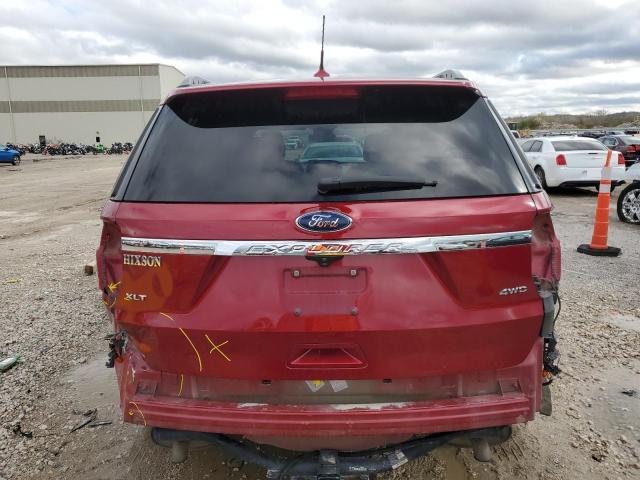 1FM5K8D81KGA88383 - 2019 FORD EXPLORER XLT RED photo 6