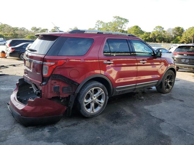 1FM5K8F88EGB08114 - 2014 FORD EXPLORER LIMITED RED photo 3