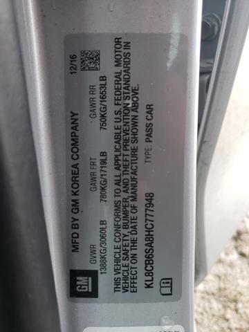 KL8CB6SA8HC777948 - 2017 CHEVROLET SPARK LS SILVER photo 13