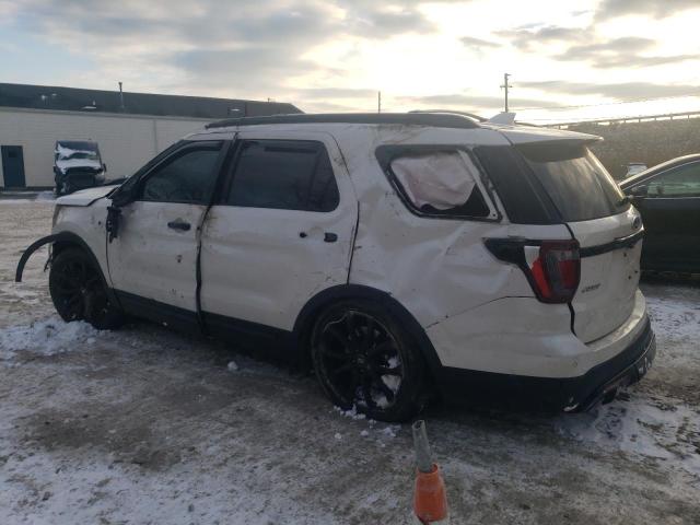 1FM5K8GT1HGB77105 - 2017 FORD EXPLORER SPORT WHITE photo 2