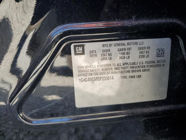 1G4G45G37GF239614 - 2016 BUICK LACROSSE SPORT TOURING BLACK photo 12