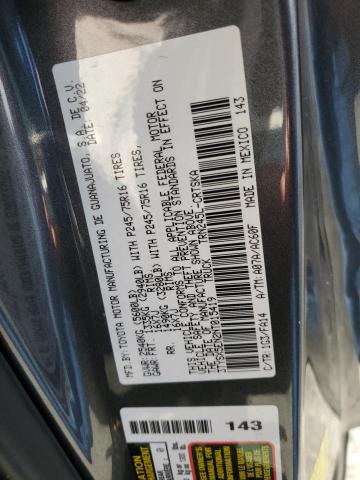 3TYSX5EN2NT015419 - 2022 TOYOTA TACOMA ACCESS CAB ნაცრისფერი ფოტო 12