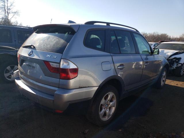 WBXPC93418WJ11208 - 2008 BMW X3 3.0SI GRAY photo 3