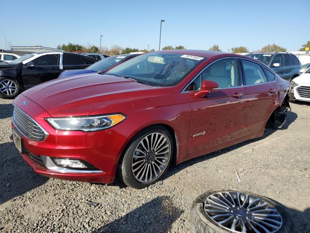 3FA6P0RU2HR260977 - 2017 FORD FUSION TITANIUM HEV BURGUNDY photo 1