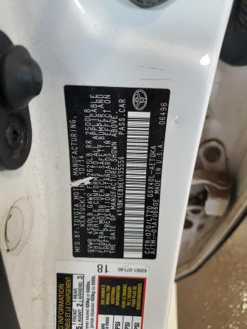 4T1BK1EB9EU135556 - 2014 TOYOTA AVALON BASE 白色 照片 12